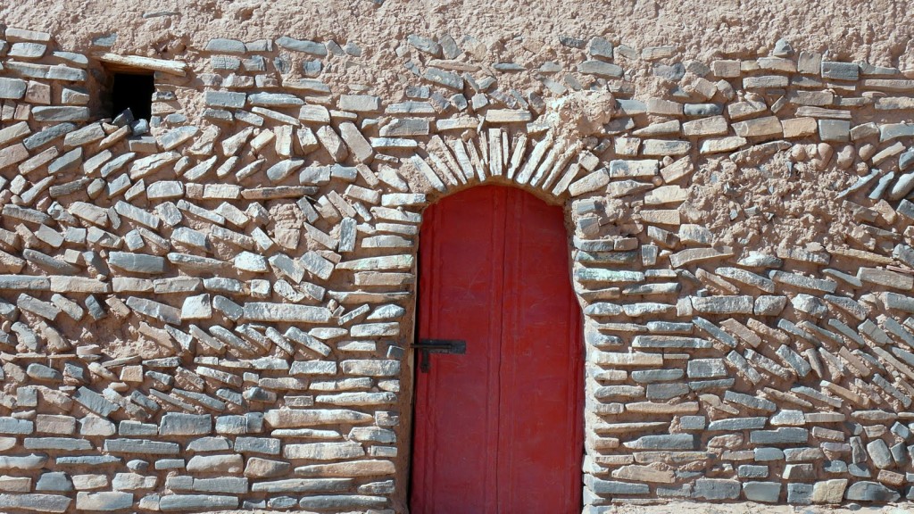 Door and wall in Morocco