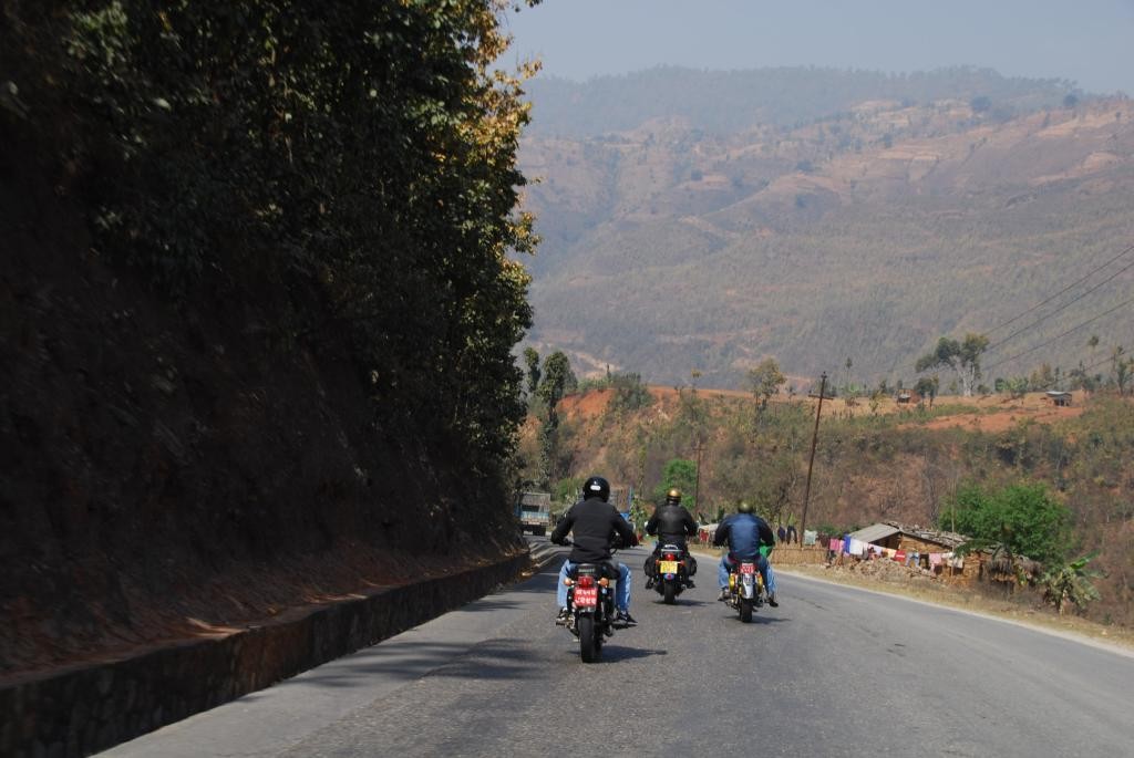 Motorcycle Nepal on the road