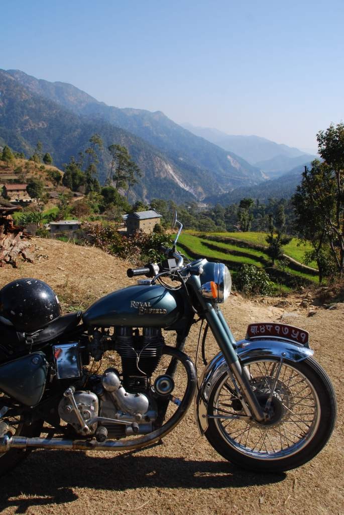 Motorcycle around Nepal - rest with a view