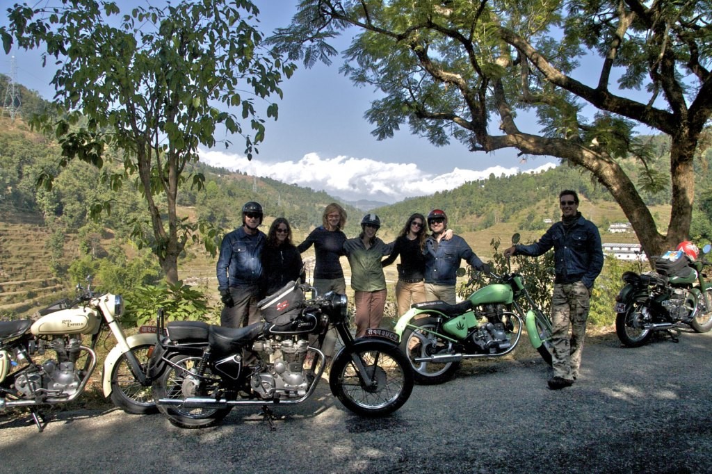 Motorcycle group in Nepal