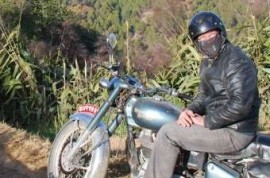 Motorcycle Nepal - on the road on a Royal Enfield